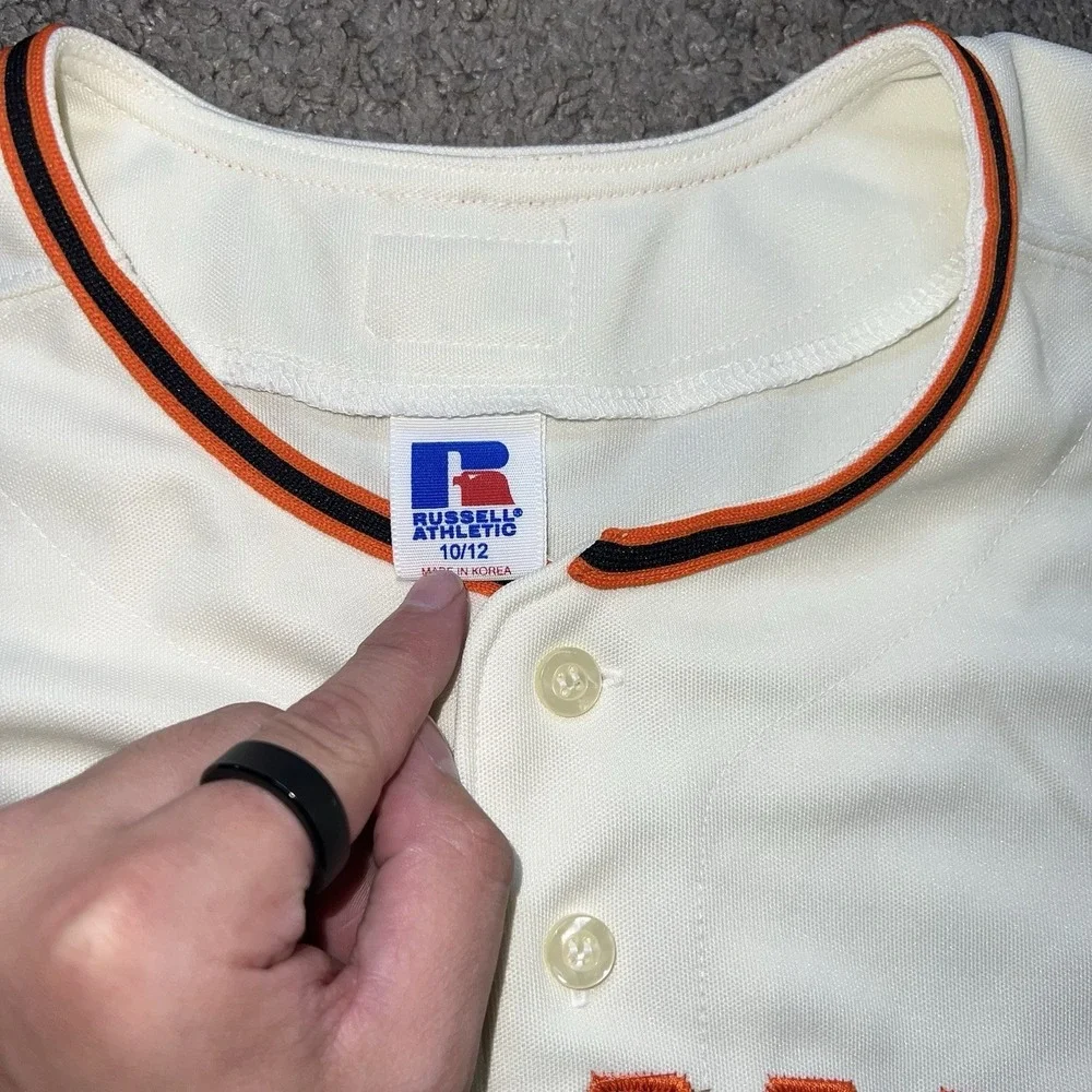 San Francisco Giants Russell‎ Athletic Vintage Baseball Jersey Size 10/12 Youth